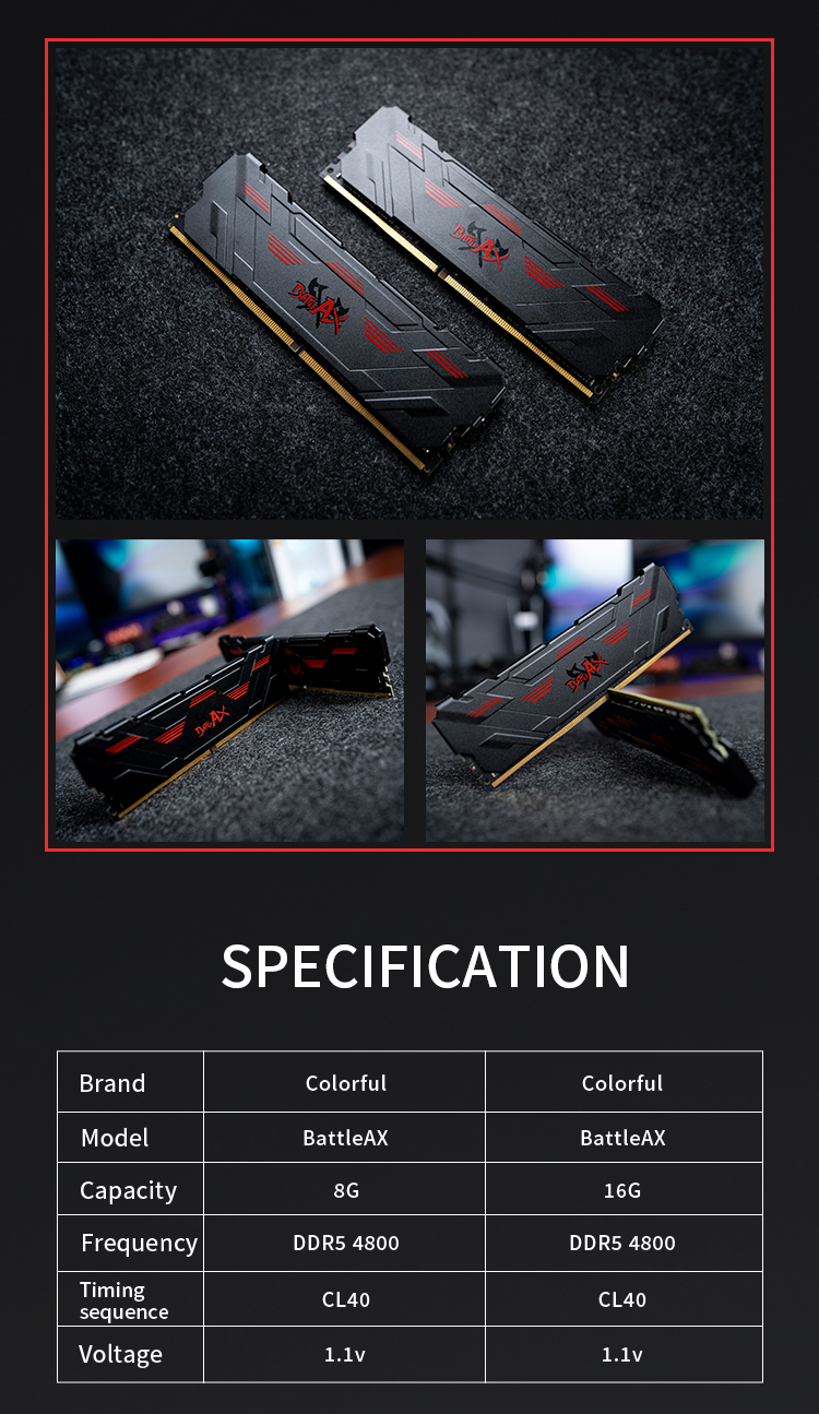 Colorful-Product-Battle-AX DDR5 16G 4800 Red